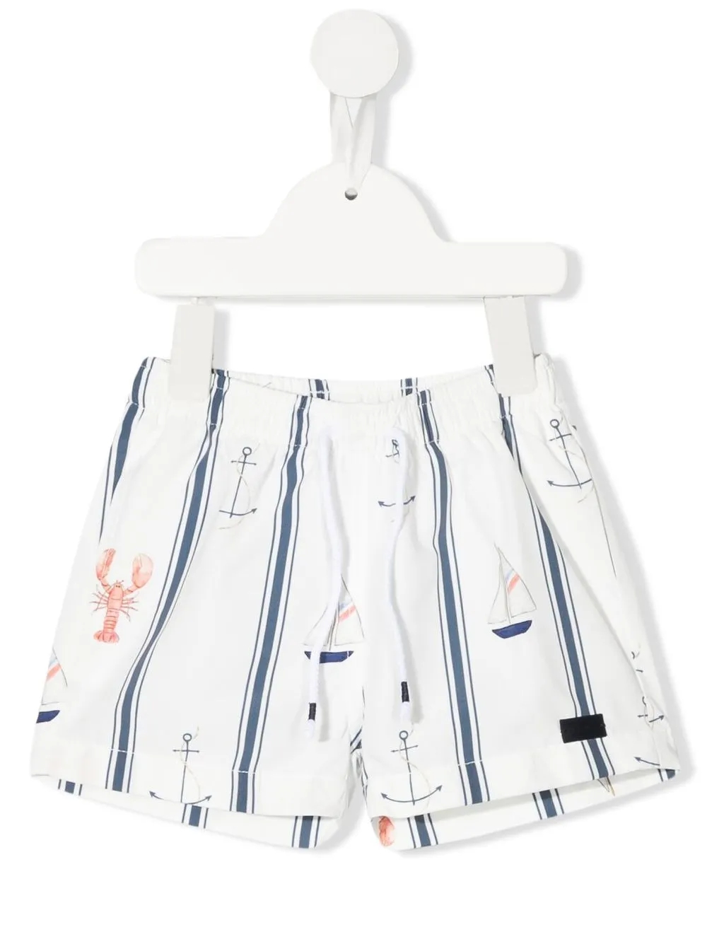 

Patachou shorts de playa con anclas estampadas - Blanco