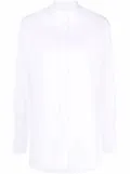 MILA SCHON band-collar button-front tailored shirt - White