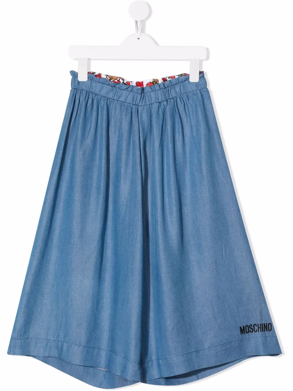 

Moschino Kids pantalones anchos con parche Teddy Bear - Azul