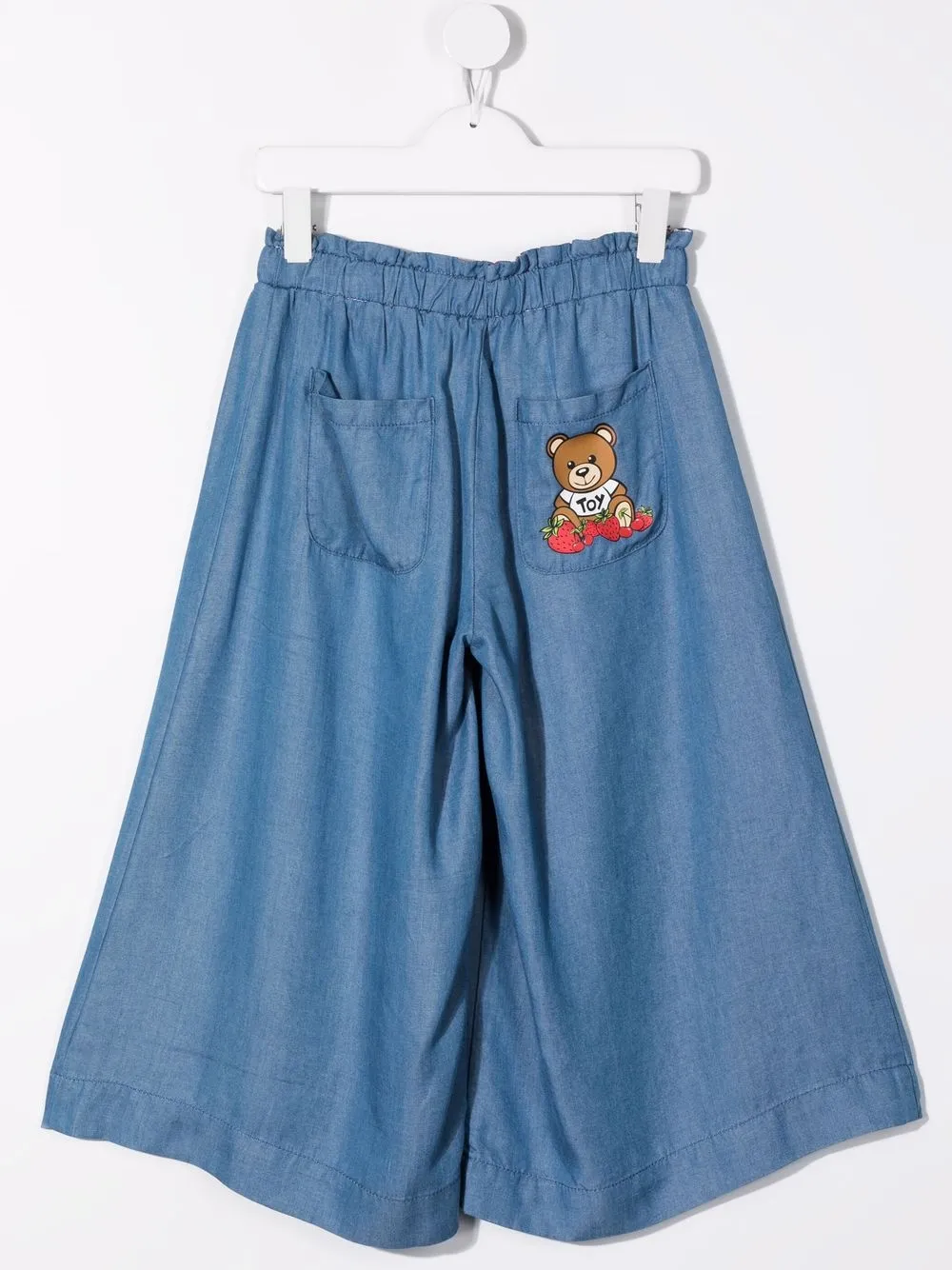 Moschino Kids Broek met wijde pijpen - Blauw