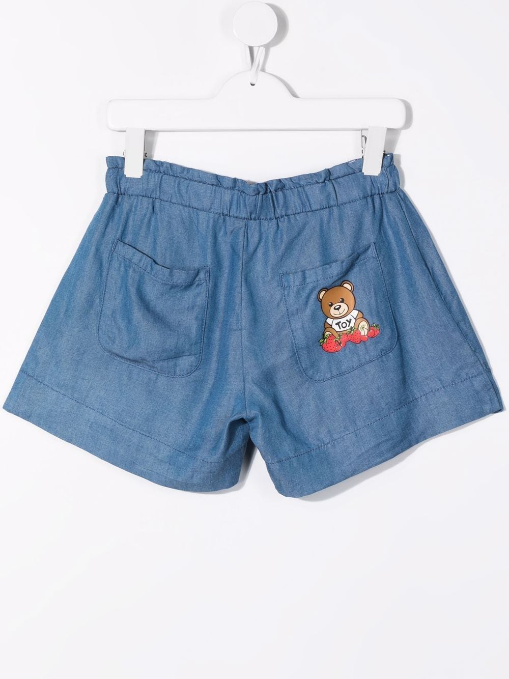 Image 2 of Moschino Kids logo-print detail shorts