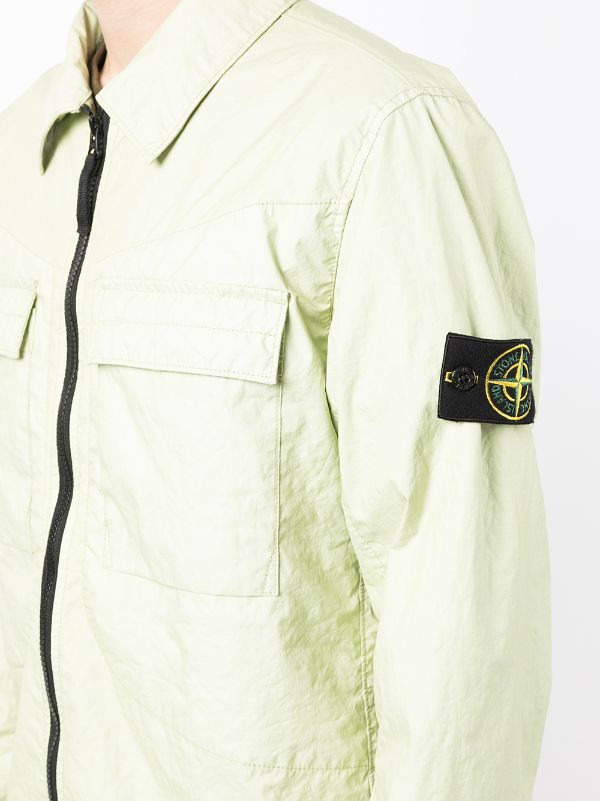 Stone island garment hot sale dyed zip overshirt