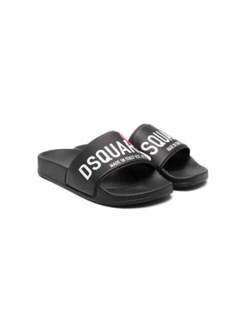 Dsquared2 Kids Sandali slides con stampa