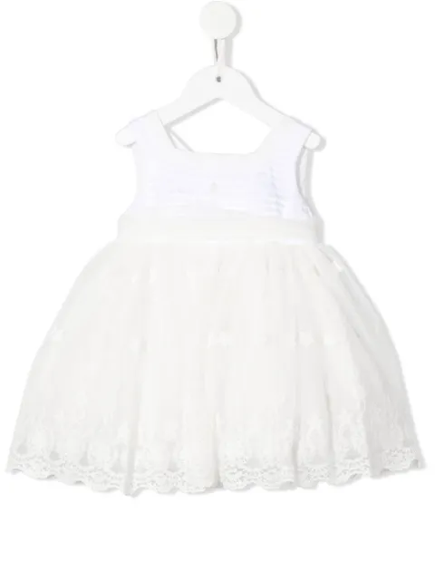 Patachou lace appliqué a-line dress