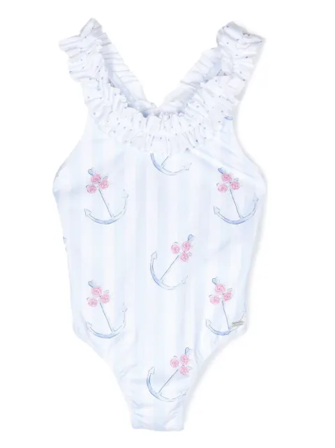 Patachou traje de baño con estampado gráfico