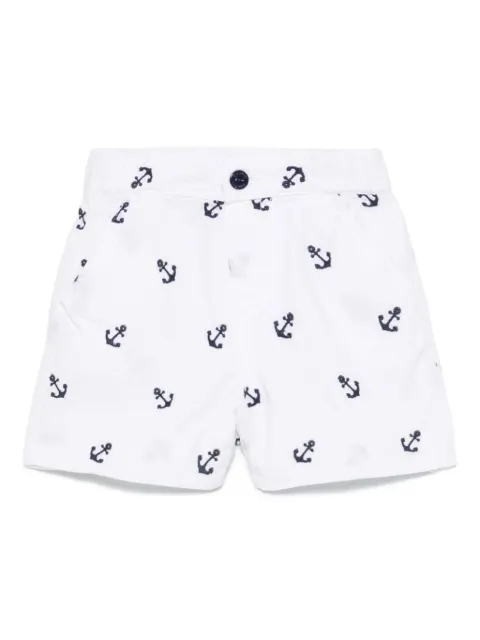 Patachou anchor-embroidered shorts