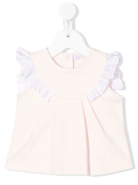 Patachou ruffled sleeveless T-shirt