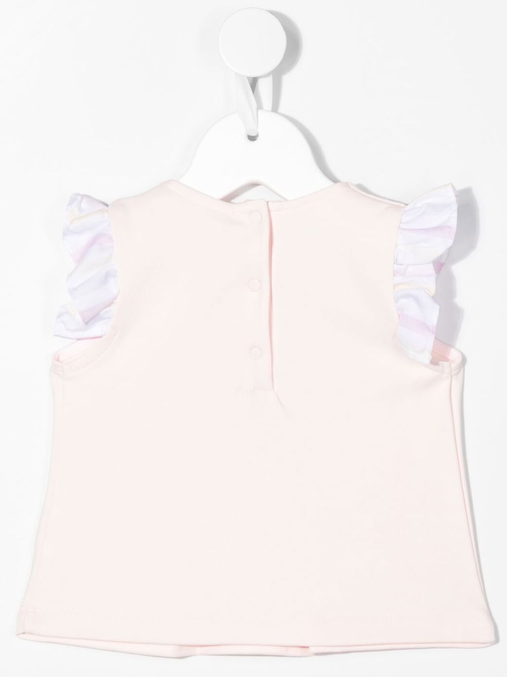 Patachou ruffled sleeveless T-shirt - Pink