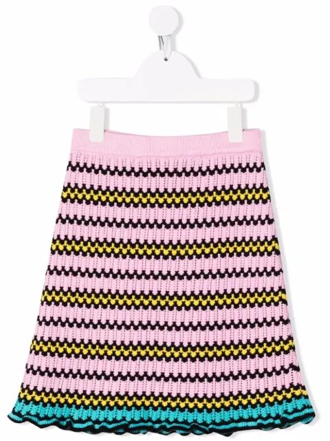 Marni Kids تنورة بحياكة مخططة
