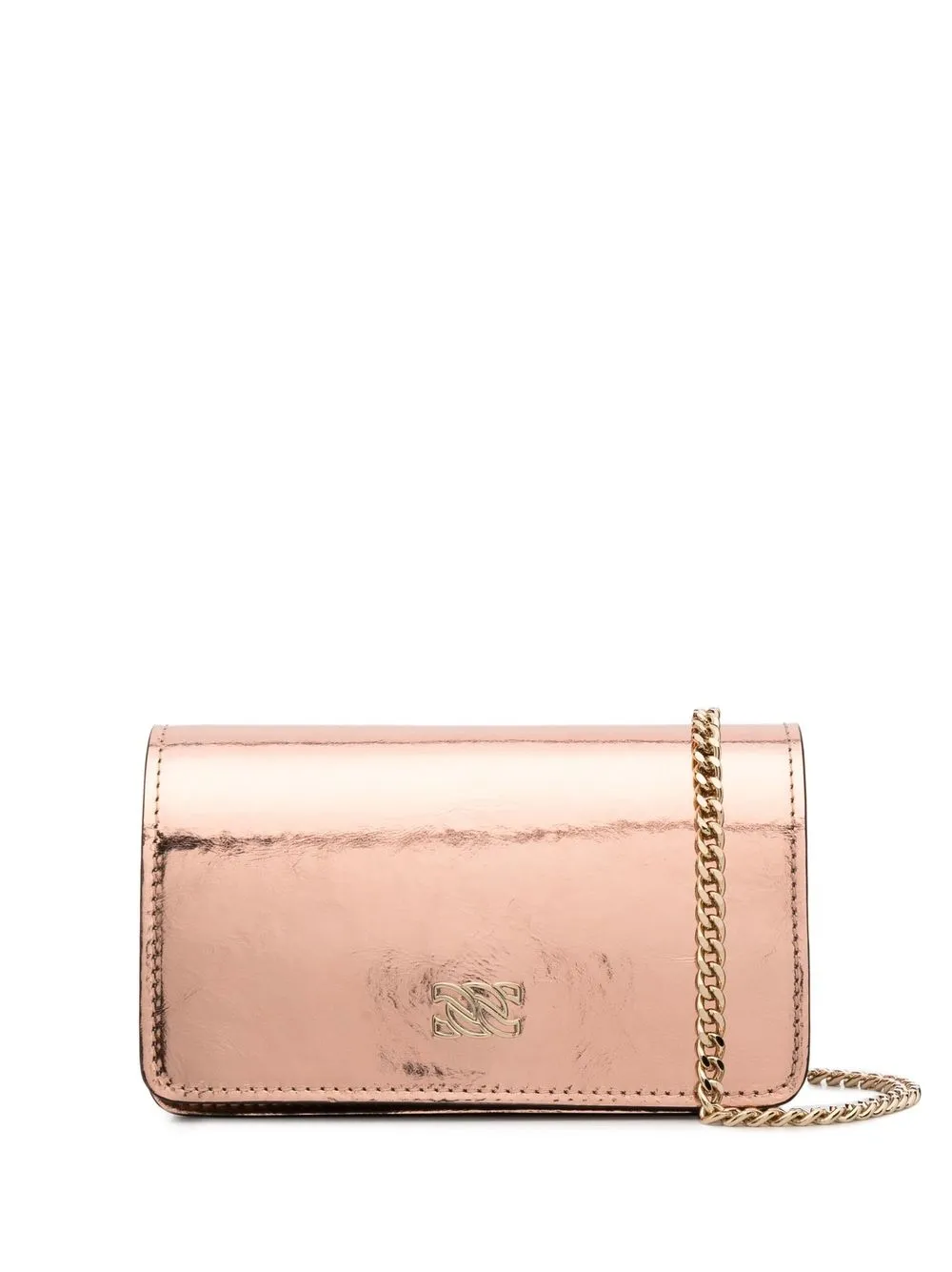 

Casadei bolsa crossbody con efecto metalizado - Rosado