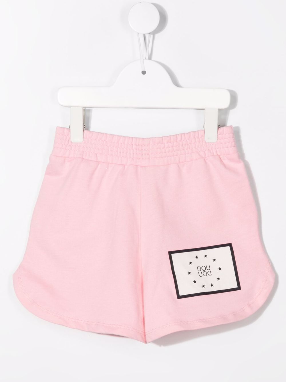 Douuod Kids Shorts met logopatch - Roze