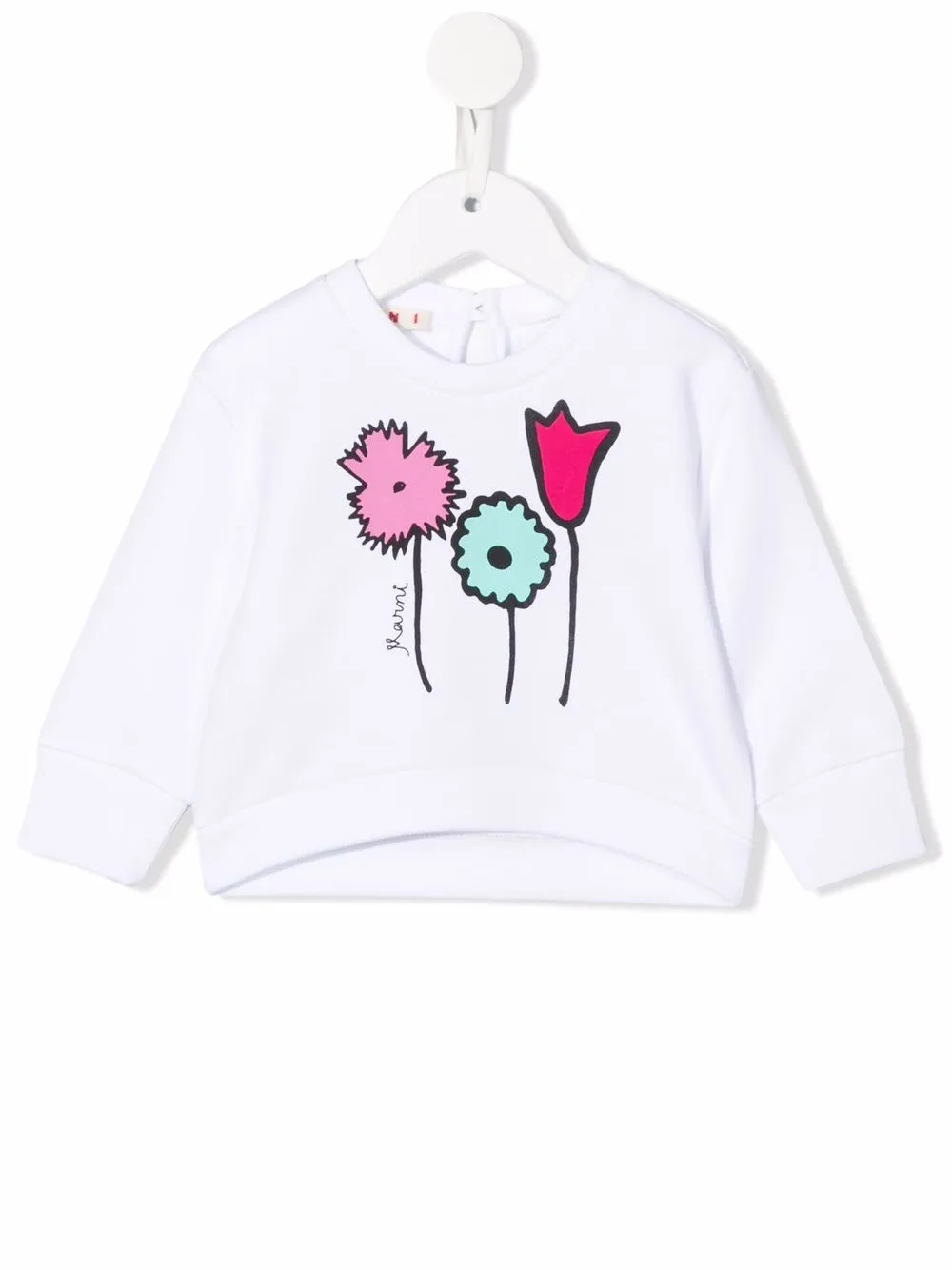 

Marni Kids suéter con estampado floral - Blanco