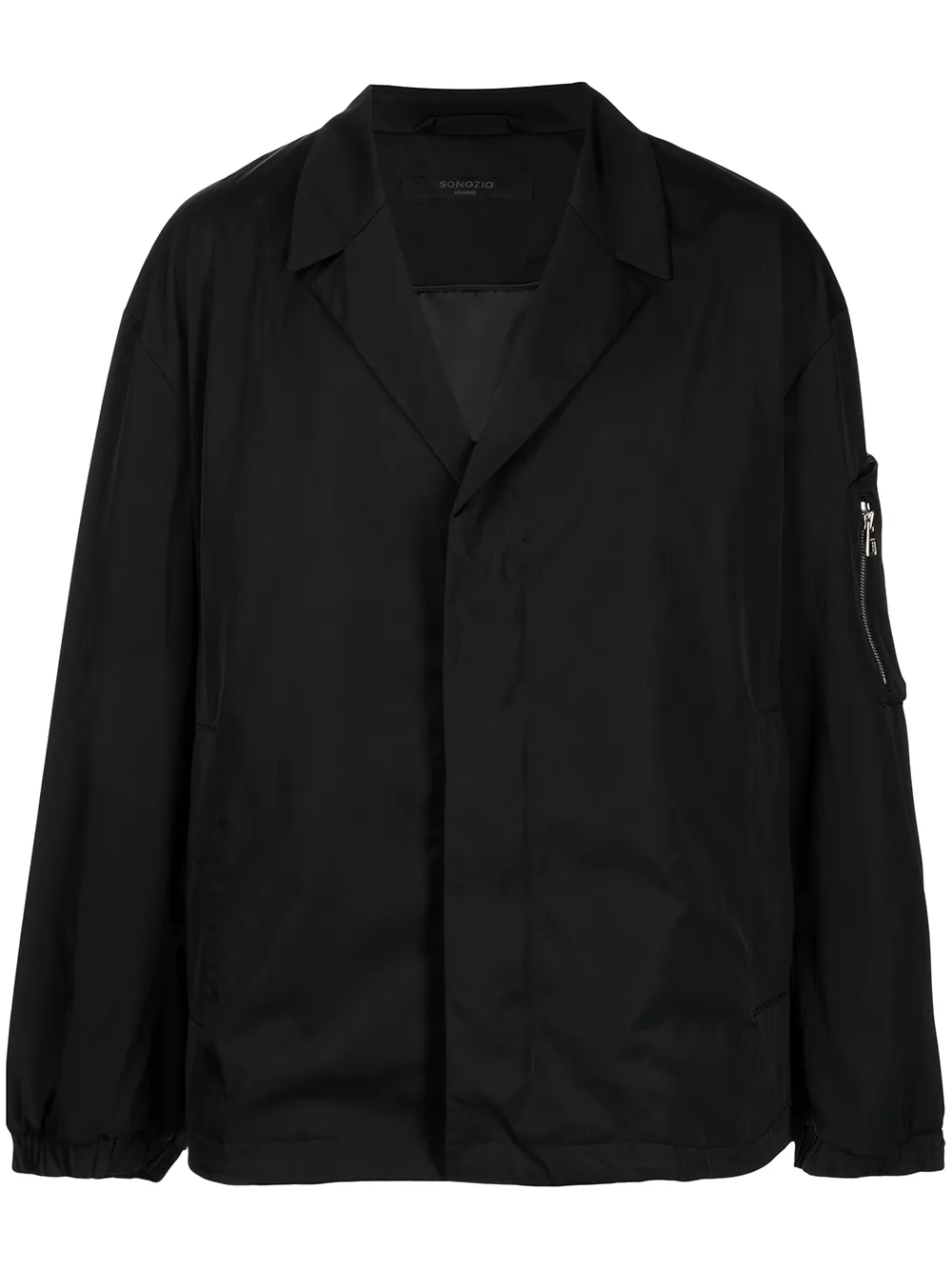 

SONGZIO lapel-detail bomber jacket - Black