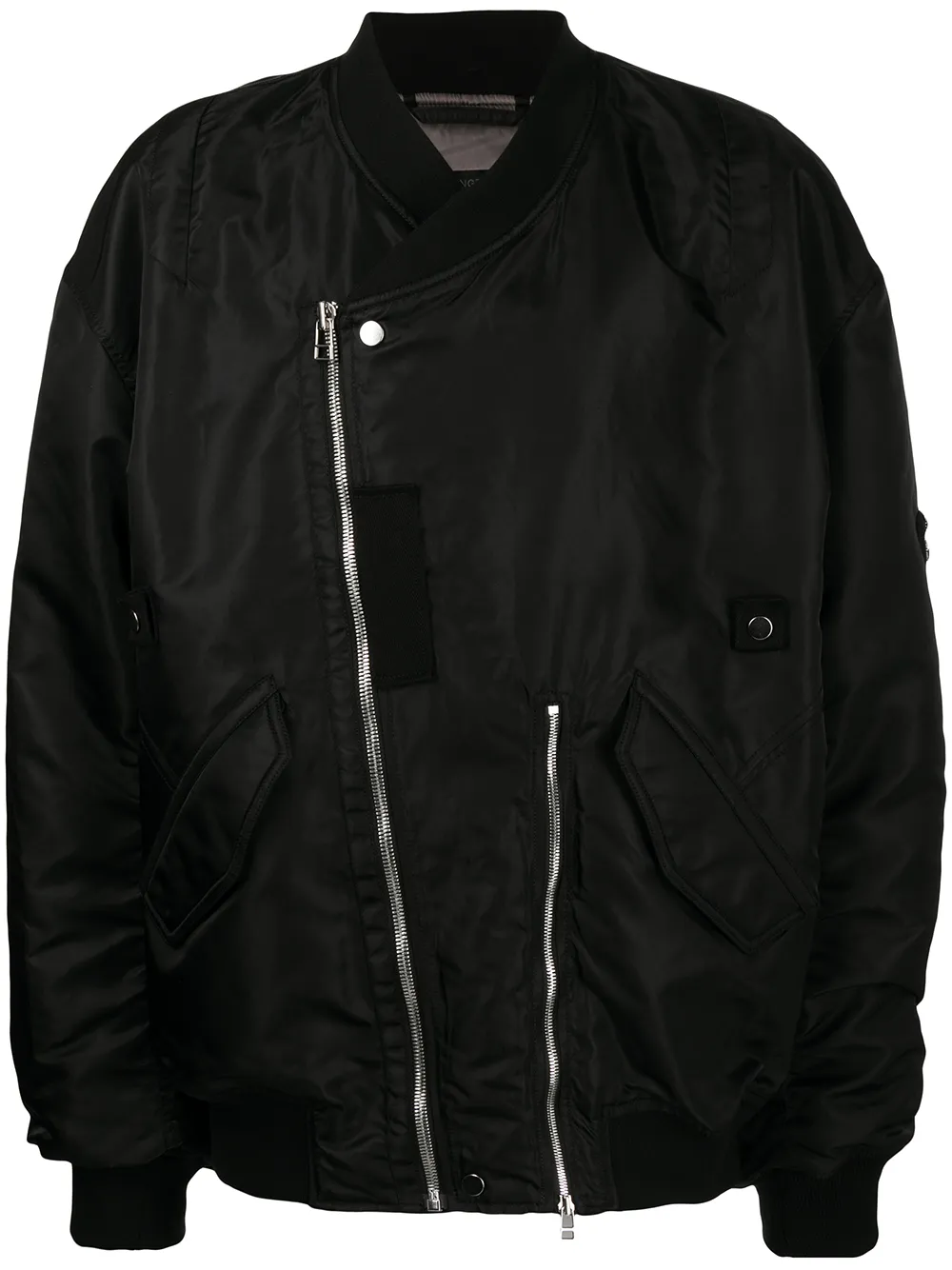 

SONGZIO asymmetric-design zip-up jacket - Black