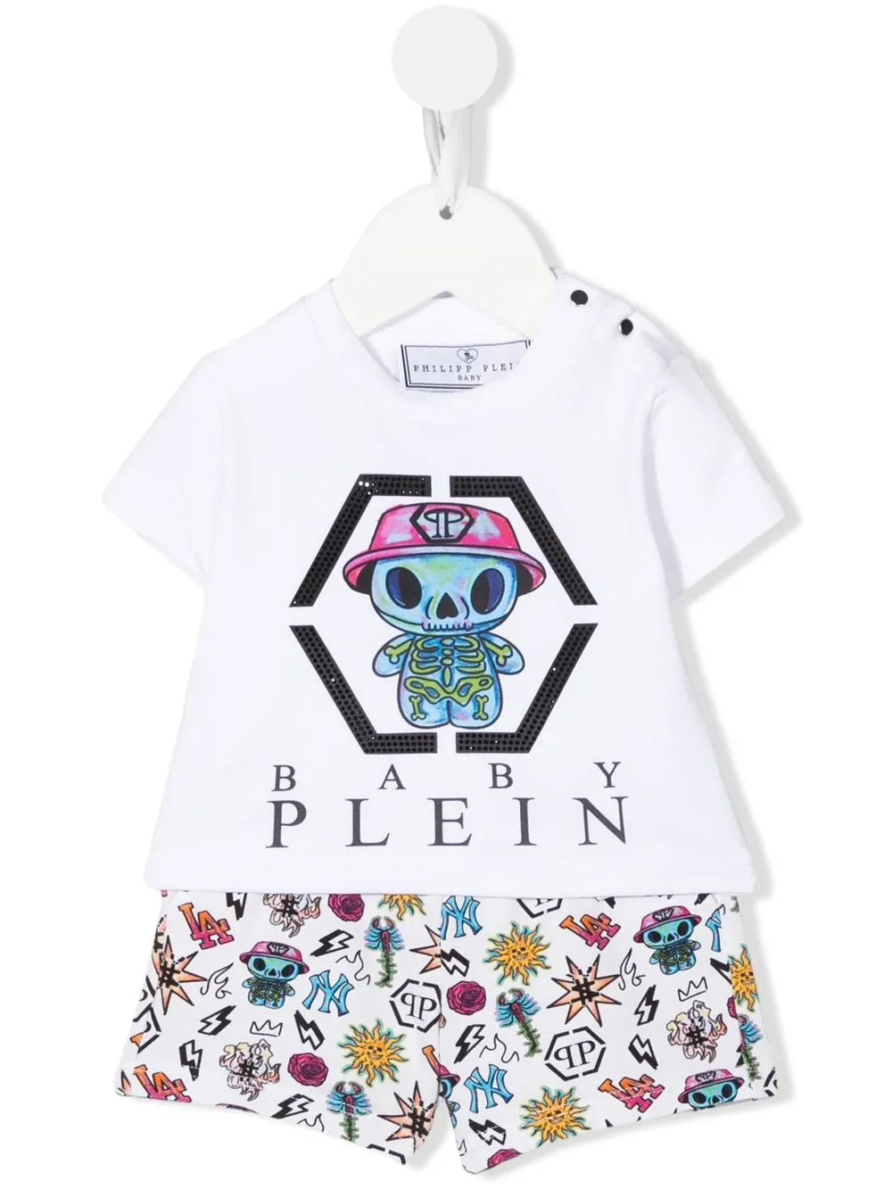 

Philipp Plein Junior logo-print two-piece set - White