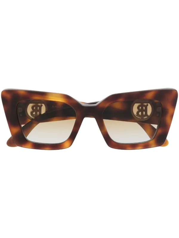 Burberry Brown Tortoise Square Sunglasses BB8B5585-87F7-48B7-B75A-  main image 4