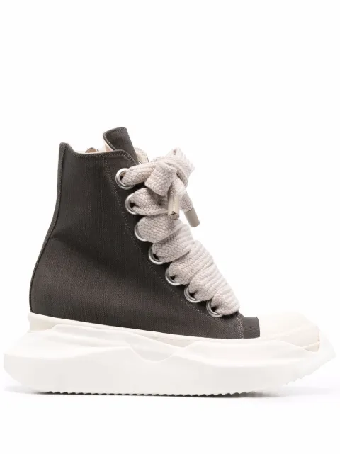rick owens drkshdw lace up shearling boots