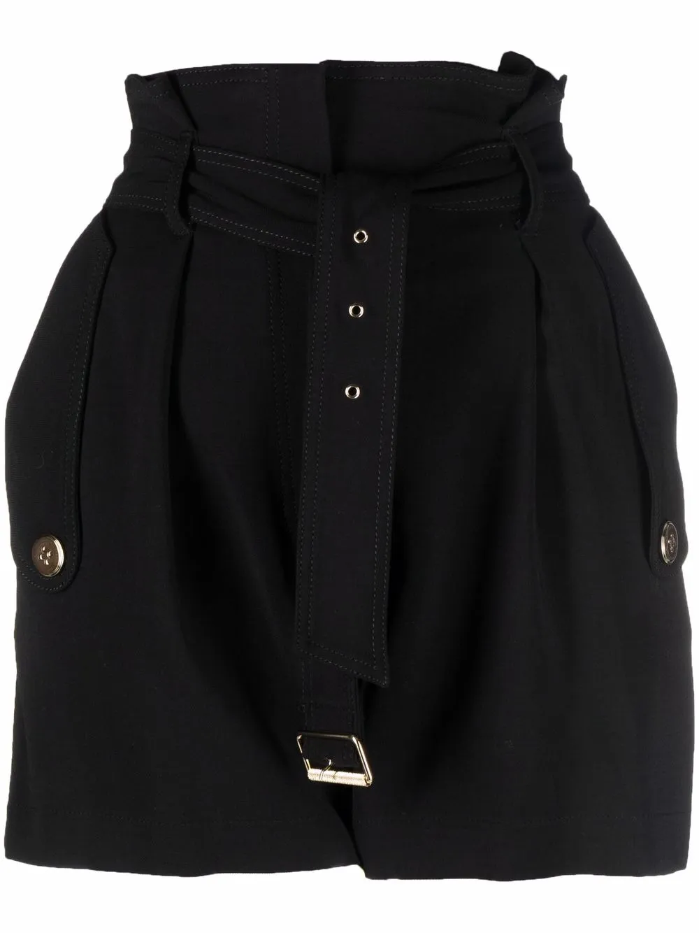 

Elisabetta Franchi shorts con tiro alto - Negro