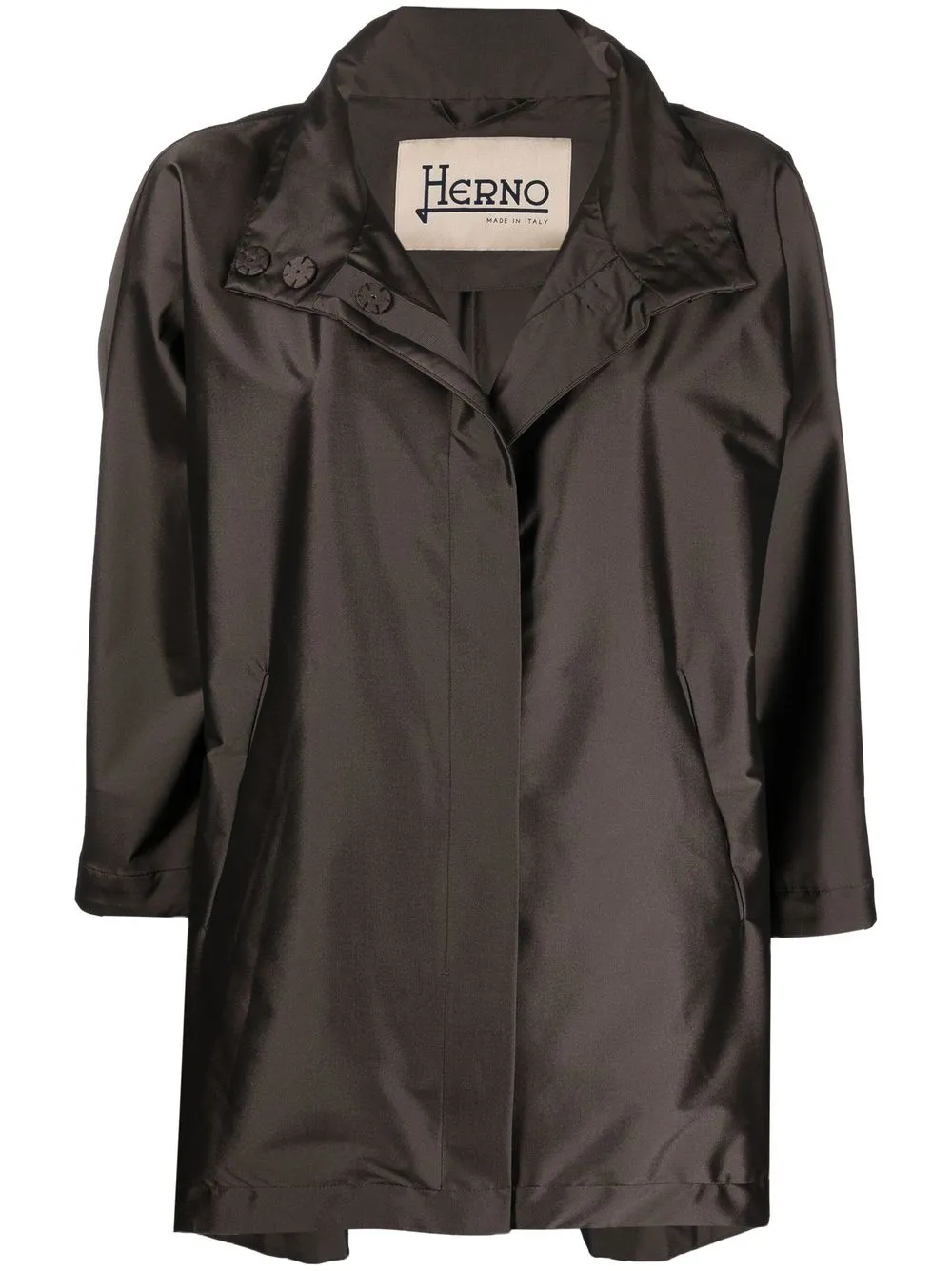 

Herno funnel neck zip-up jacket - Brown