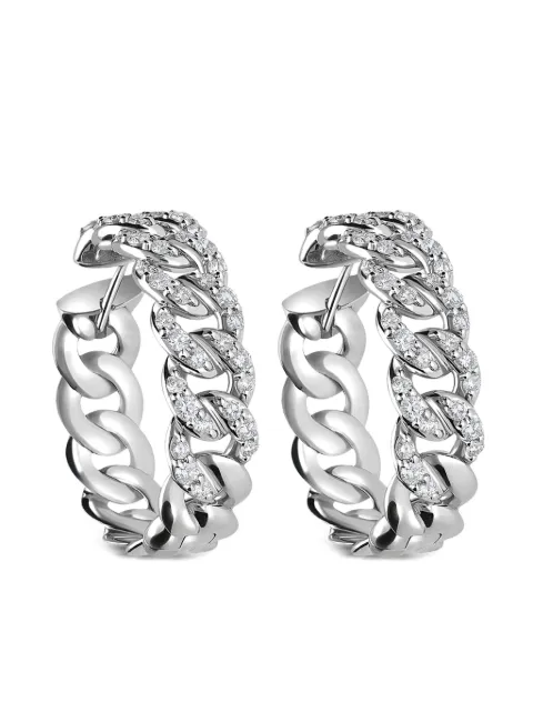 LEO PIZZO aretes Groumette en oro blanco de 18kt con diamantes