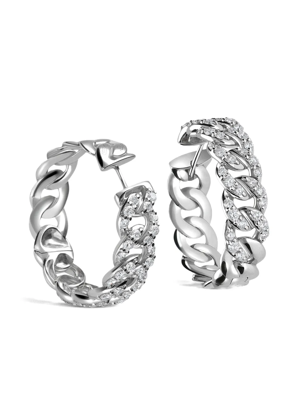 LEO PIZZO aretes Groumette en oro blanco de 18kt con diamantes | Image 2