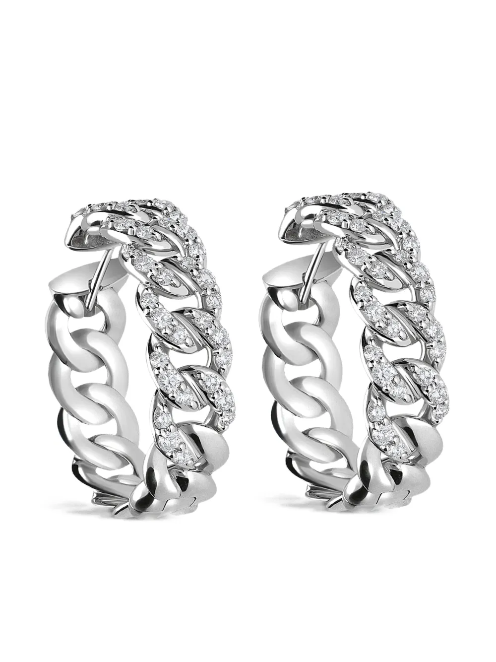 LEO PIZZO aretes Groumette en oro blanco de 18kt con diamantes | plateado | Image 1