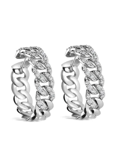 LEO PIZZO 18K white gold Groumette diamond earrings