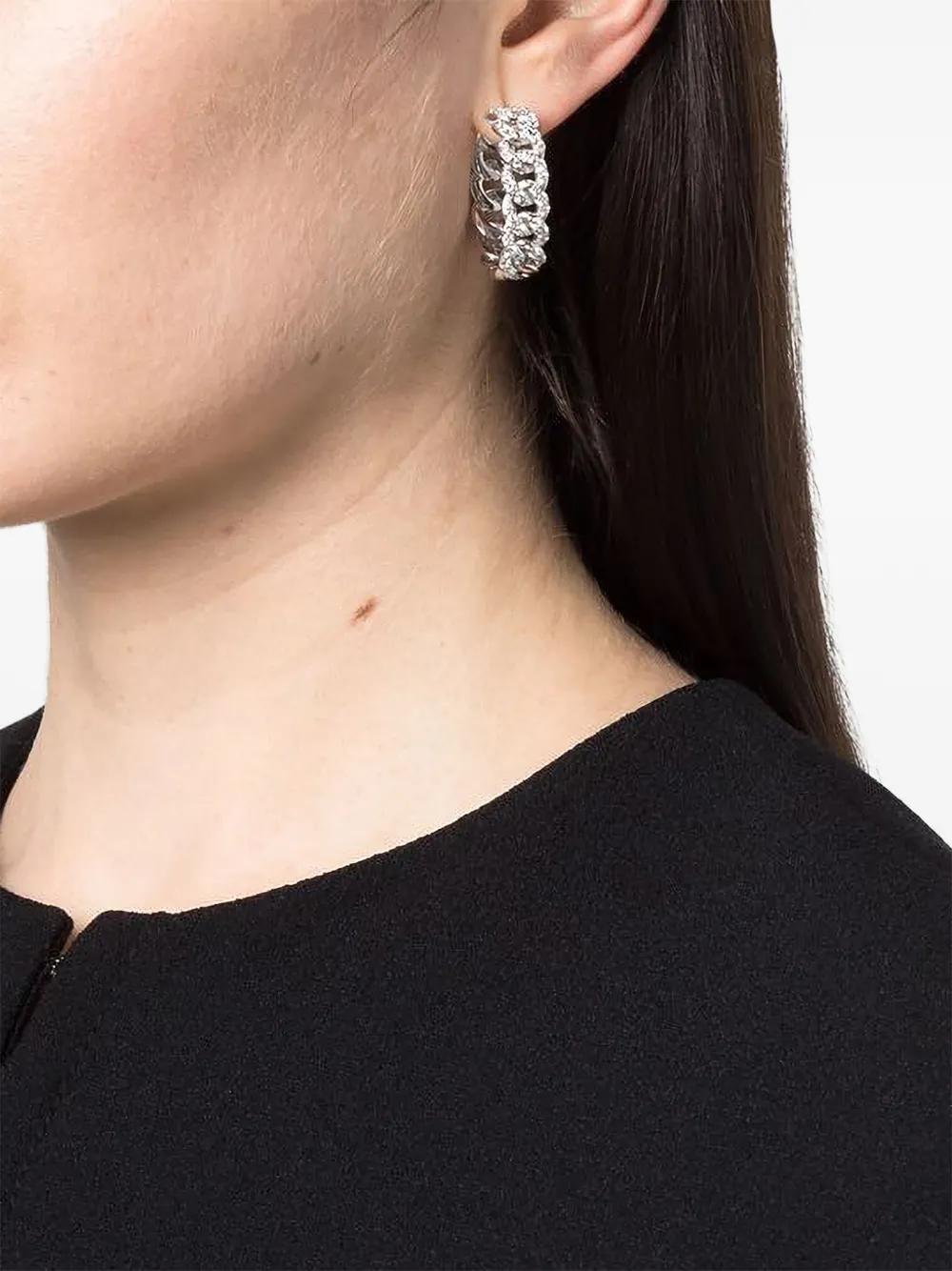 LEO PIZZO aretes Groumette en oro blanco de 18kt con diamantes | Image 2