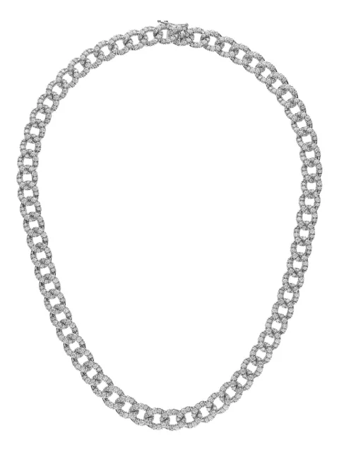 LEO PIZZO 18K white gold Groumette diamond necklace