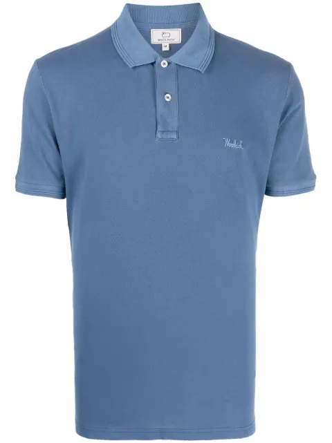 Woolrich logo-patch short-sleeved polo shirt