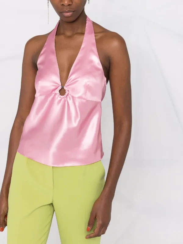 Blumarine satin-finish Halterneck Top 