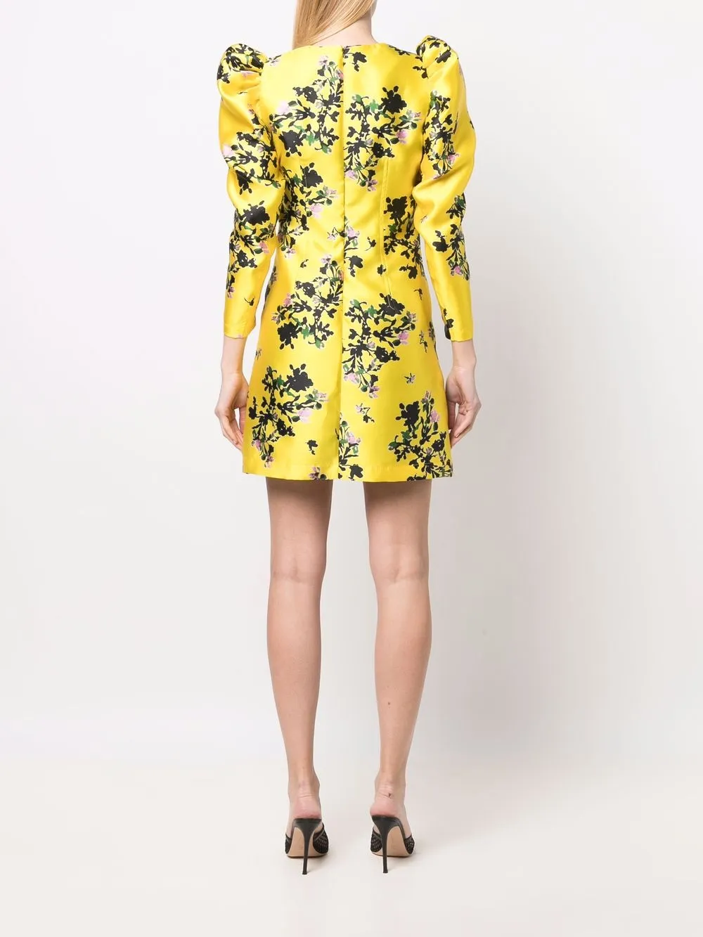 PHILOSOPHY DI LORENZO SERAFINI FLORAL-PRINT PUFF-SLEEVE MINI DRESS