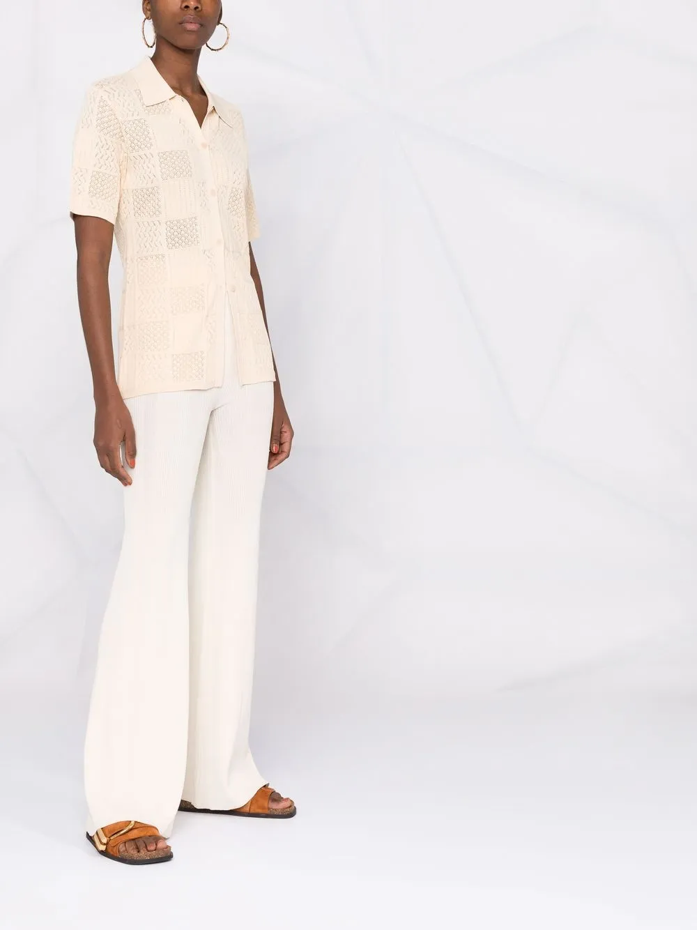 SANDRO クロシェニット シャツ - Farfetch