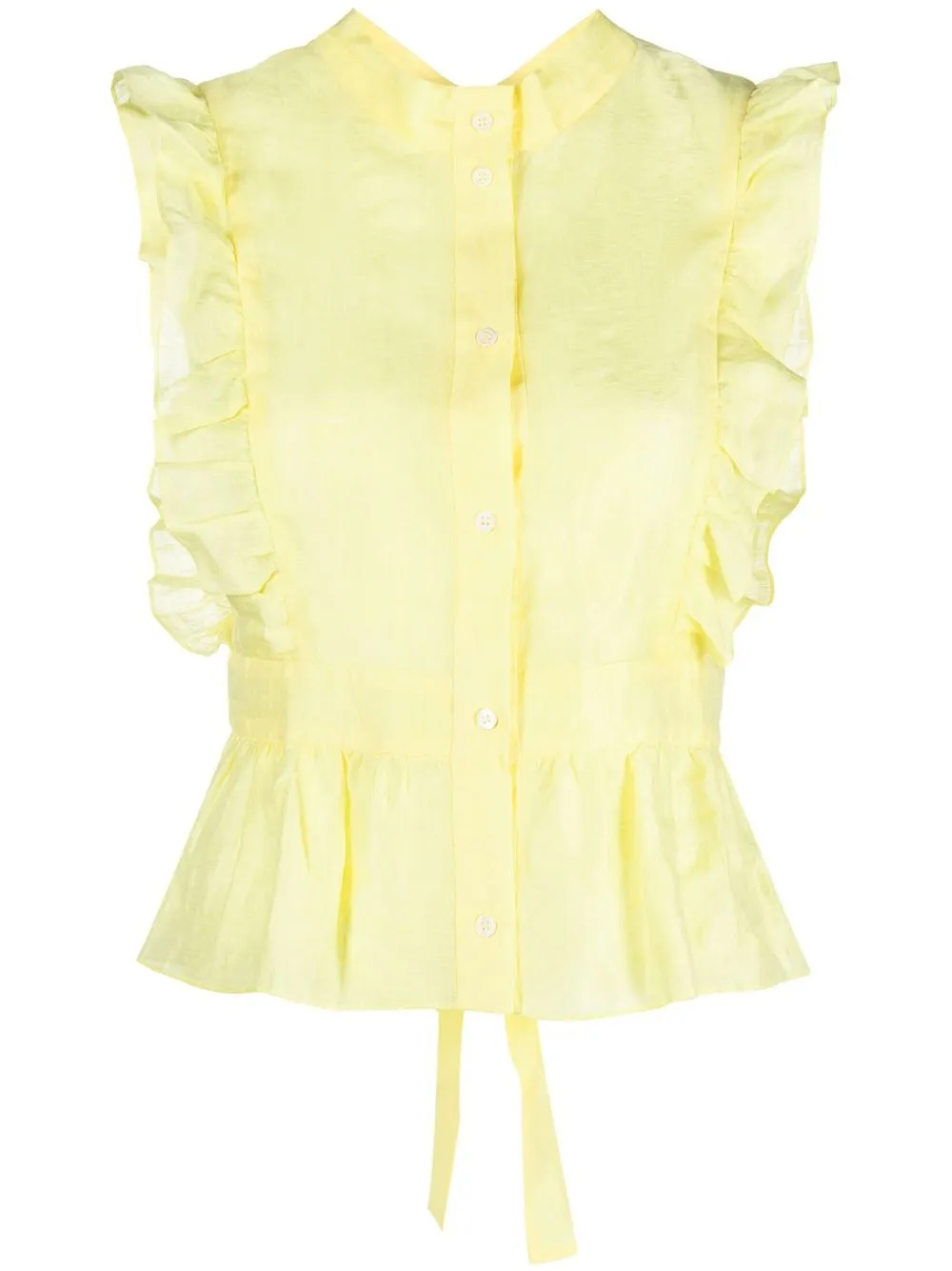 

SANDRO blusa con volantes en las mangas - Amarillo