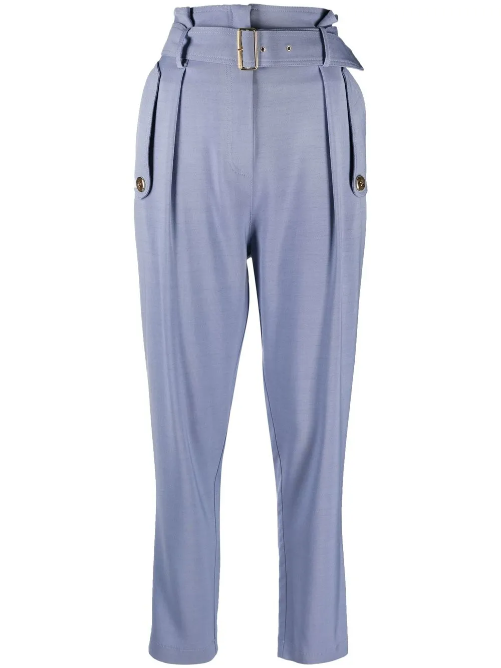 

Elisabetta Franchi pantalones ajustados con cintura paperbag - Azul