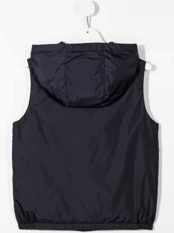 Moncler Enfant logo-patch zip-up Hooded 
