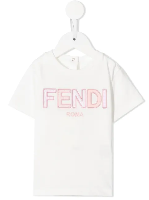 Fendi Kids embroidered-logo T-shirt