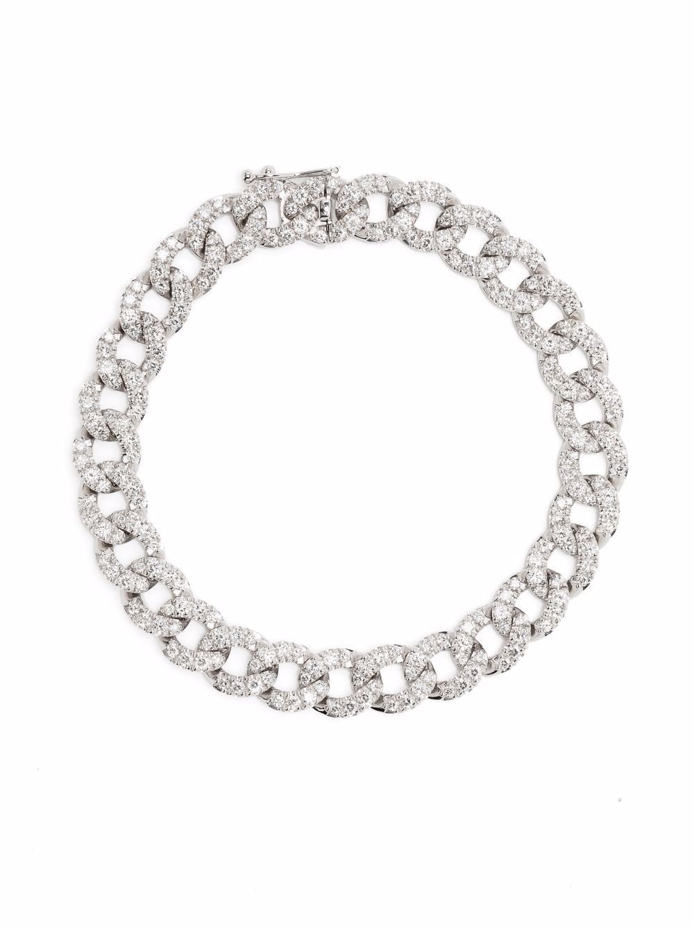 18kt white gold Groumette diamond bracelet