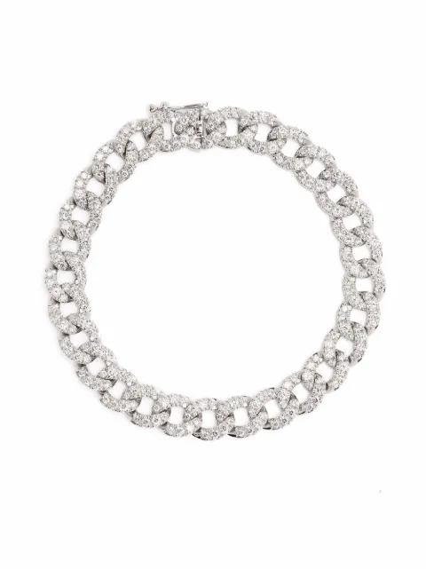 LEO PIZZO 18kt white gold Groumette diamond bracelet