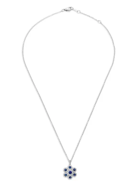 LEO PIZZO 18kt white gold Augusta sapphire and diamond necklace