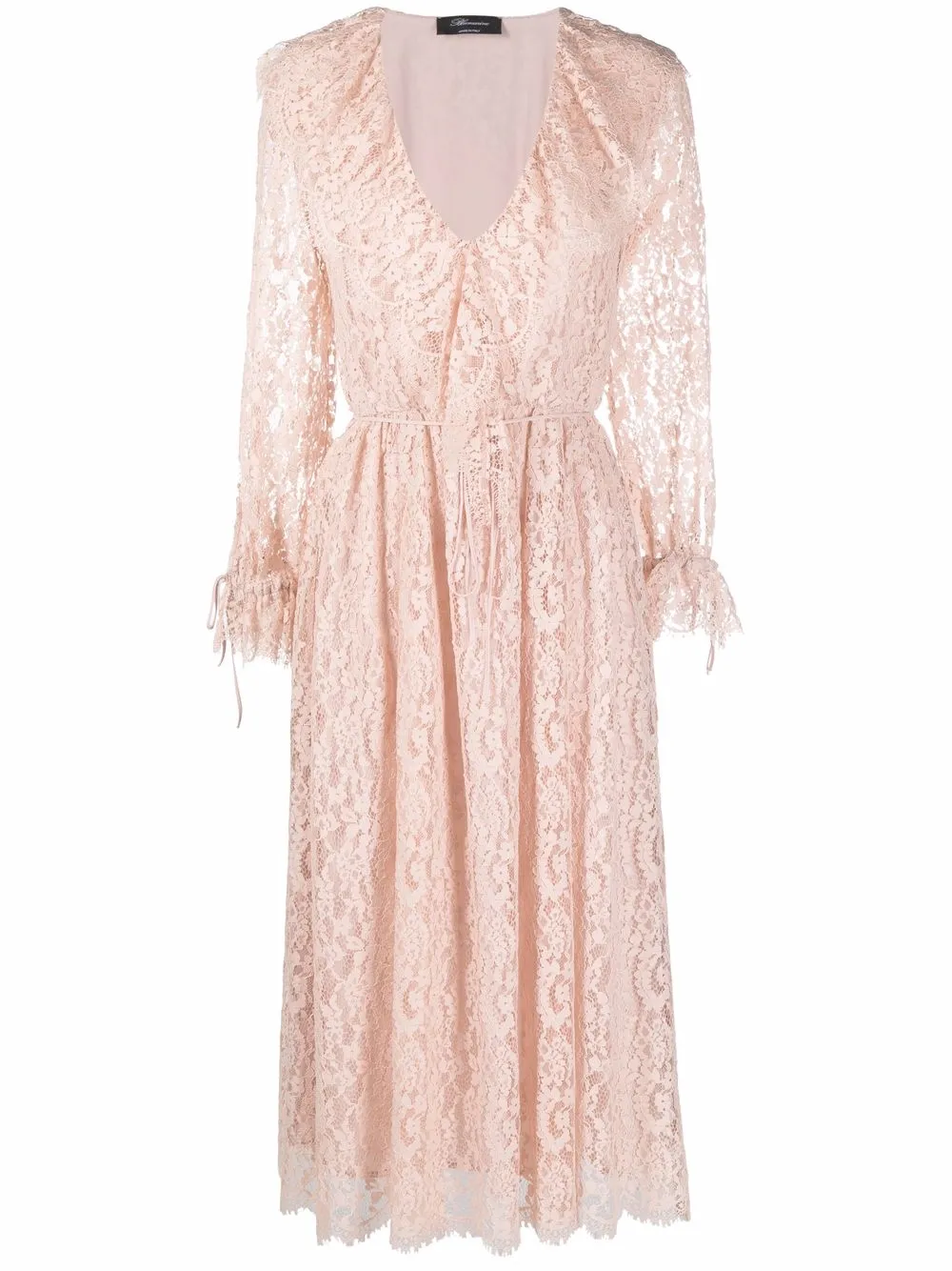 Blumarine Florallace Midi Dress In Pink ModeSens