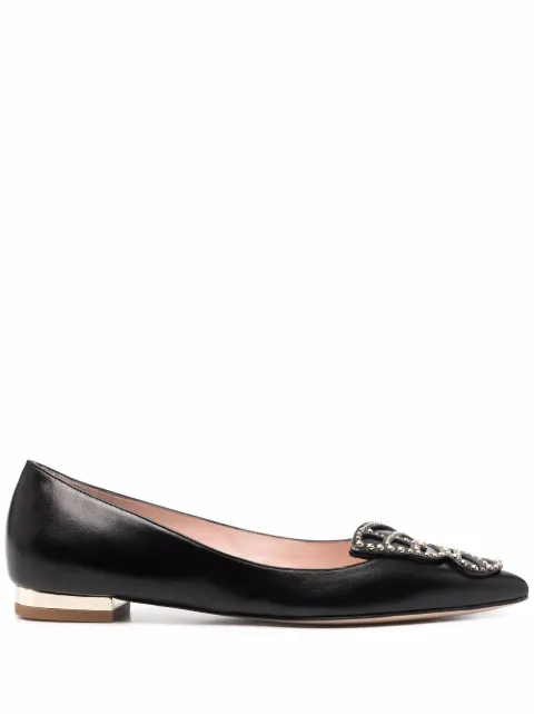 studded flat pumps