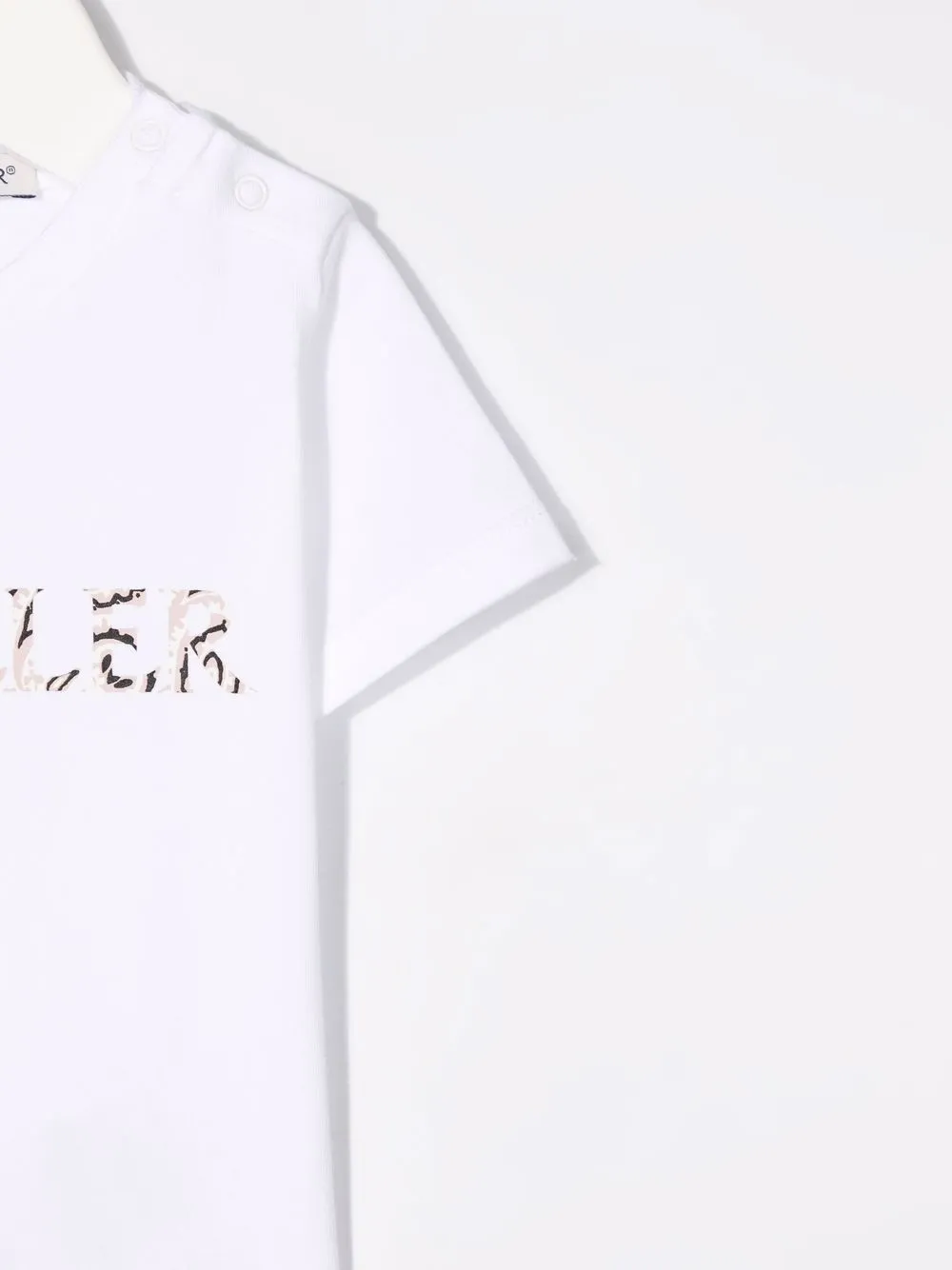  Moncler Enfant T Shirt Mit Logo Print   Weiß 