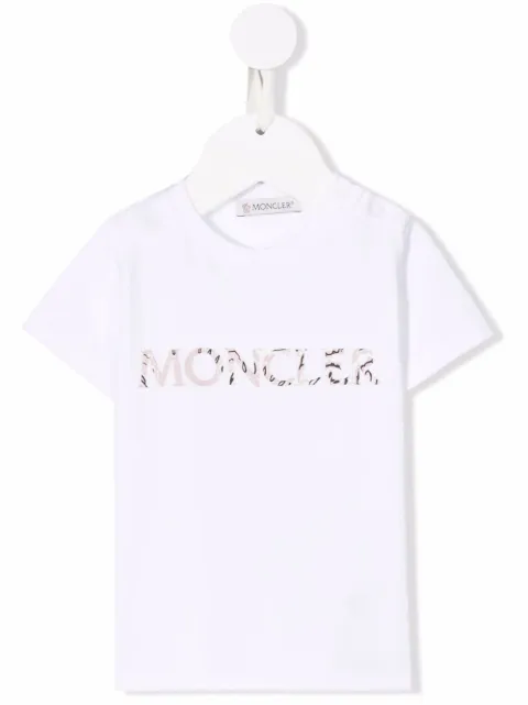 Moncler Enfant playera con logo estampado