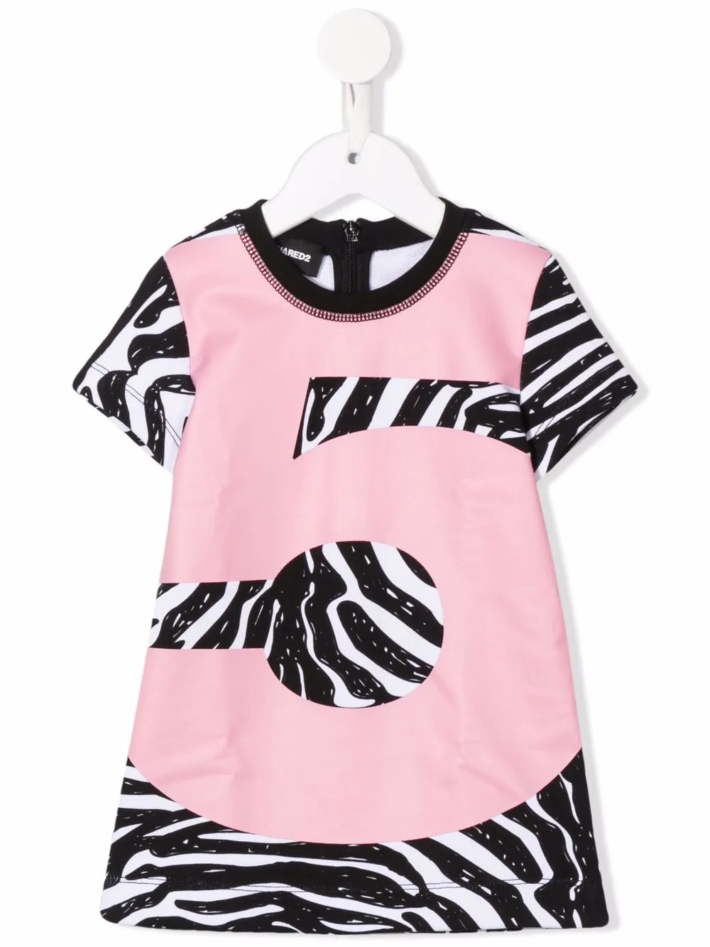 

Dsquared2 Kids vestido con estampado de cebra - Rosado