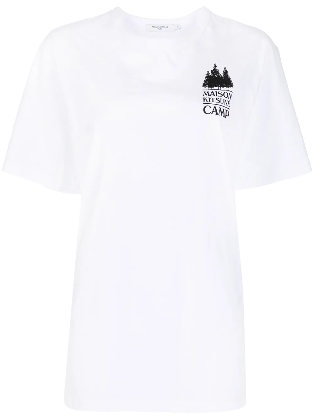 

Maison Kitsuné playera con logo estampado - Blanco