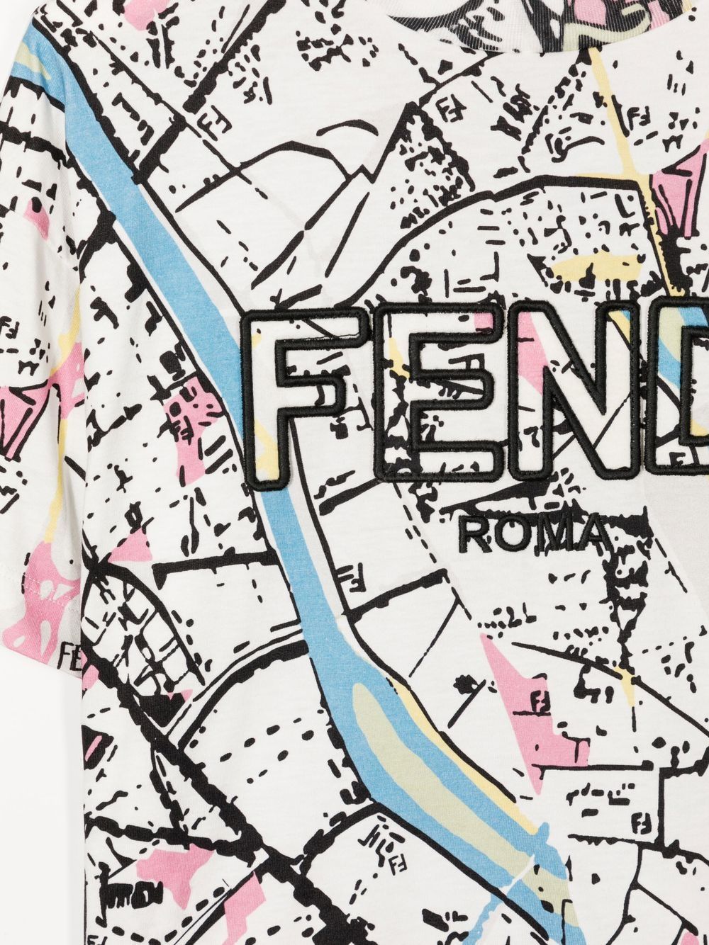 Fendi Kids T-shirt met geborduurd logo Veelkleurig