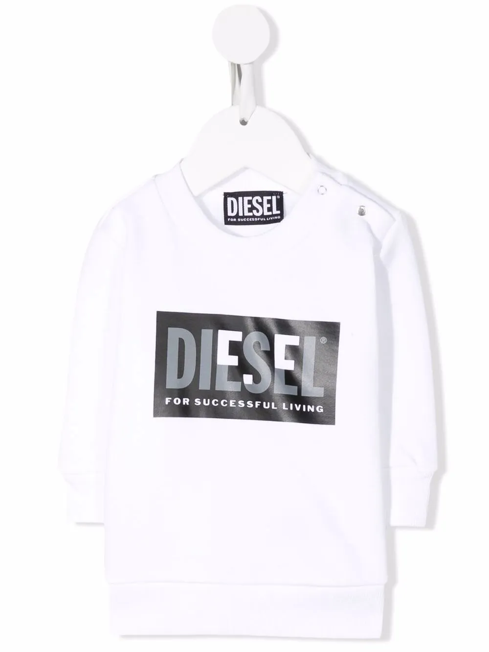 

Diesel Kids sudadera con logo estampado - Blanco