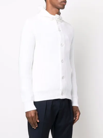 Herno button-up hooded jumper white | MODES
