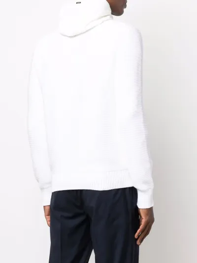 Herno button-up hooded jumper white | MODES